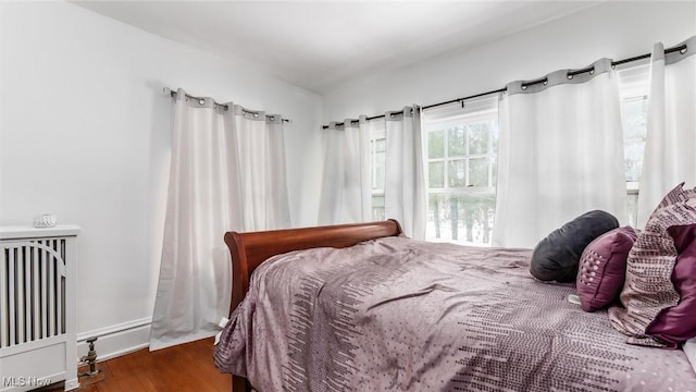 bedroom featuring dark wood-type flooring