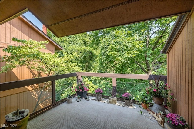 view of patio / terrace with a balcony