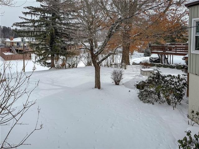 view of snowy yard