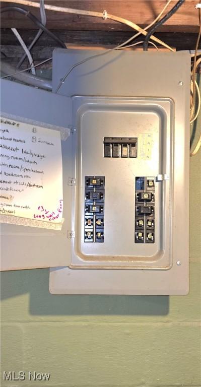 utility room featuring electric panel