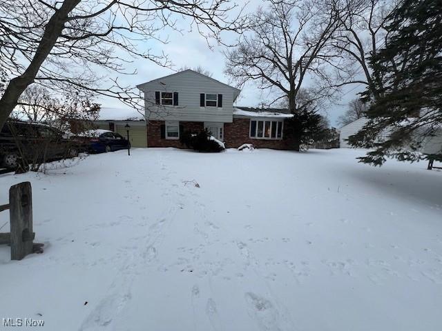 3335 N Maple Ln, Ashtabula, OH 44004 - view of front of home with brick siding