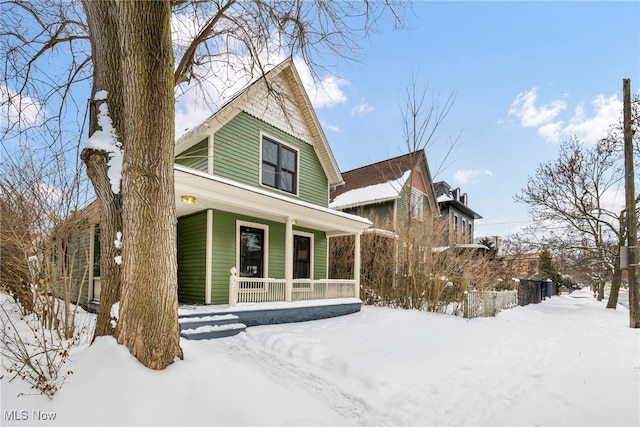 exterior space with a porch