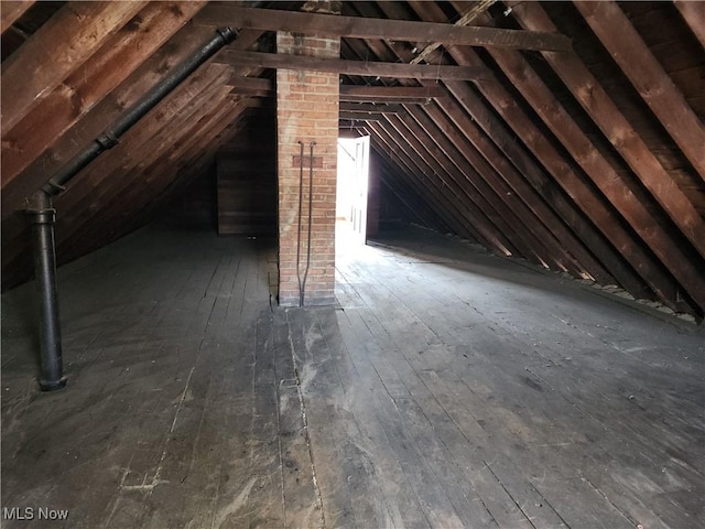 view of attic