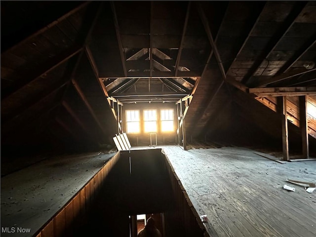 view of attic