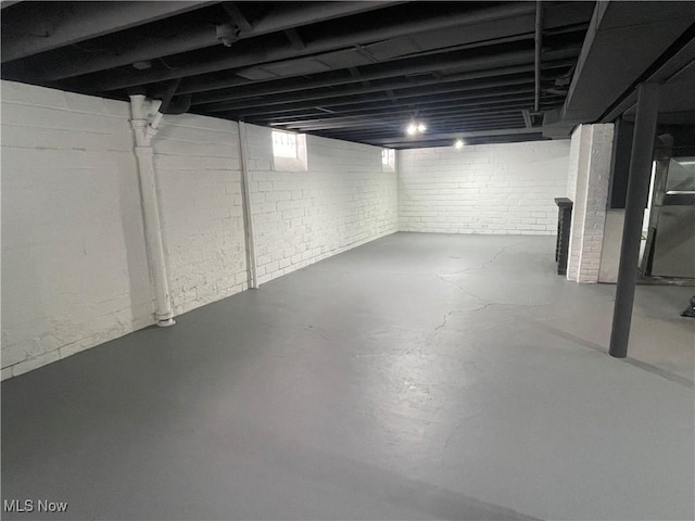 view of basement