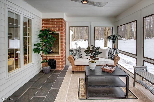 view of sunroom