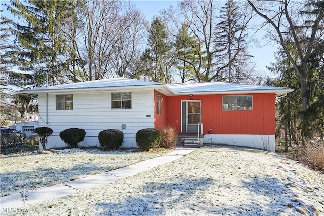 view of front of home featuring entry steps