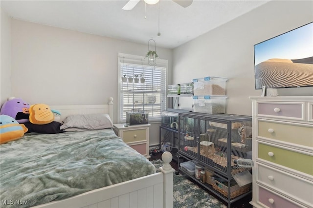 bedroom with ceiling fan