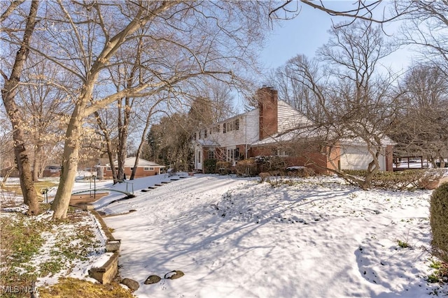 view of snowy yard