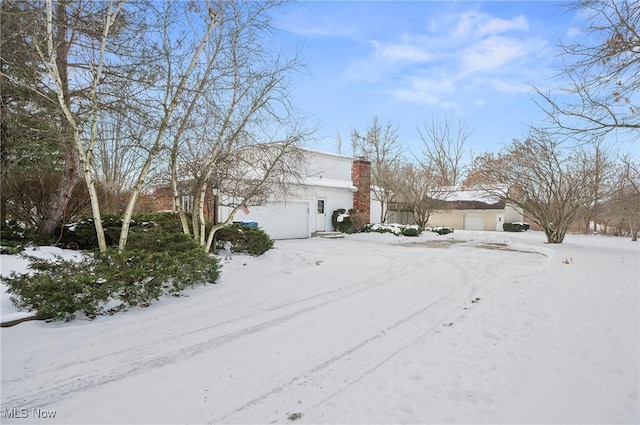 exterior space featuring an attached garage