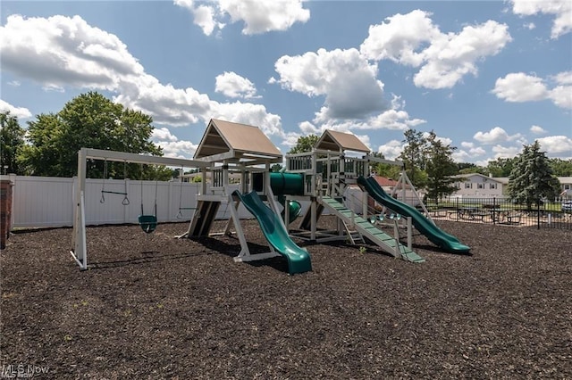 community playground featuring fence