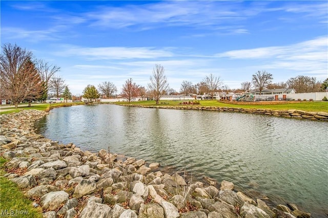 view of water feature