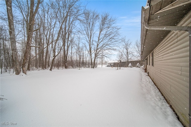 view of snowy yard