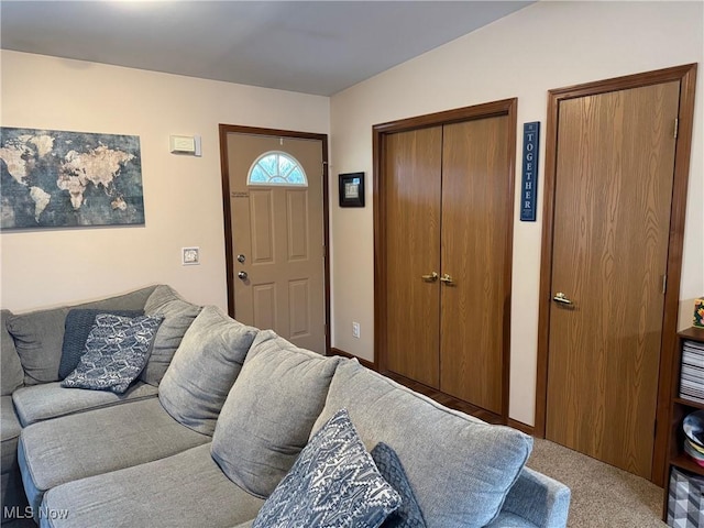 view of carpeted living room