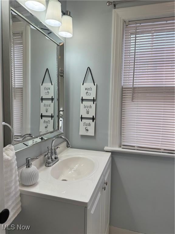 bathroom featuring vanity