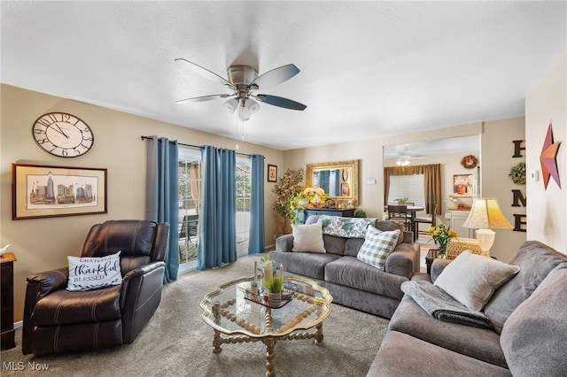 28628 Aspen Dr, North Olmsted, OH 44070 - living area with ceiling fan and light colored carpet