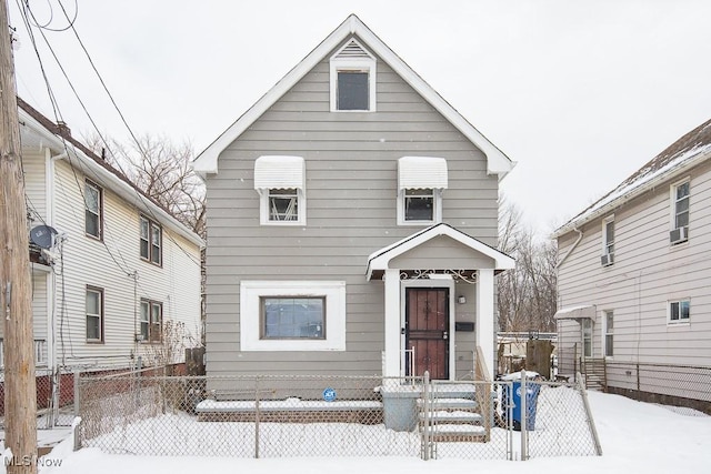 view of front of property with fence