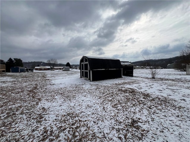 view of snow covered structure