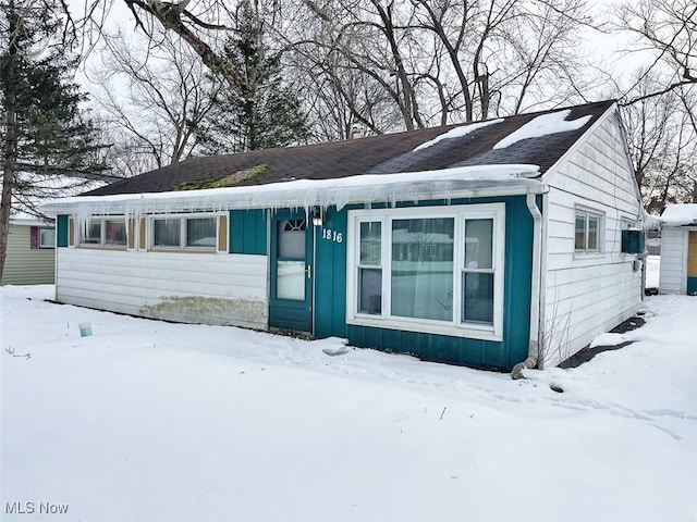 view of front of home with board and batten siding