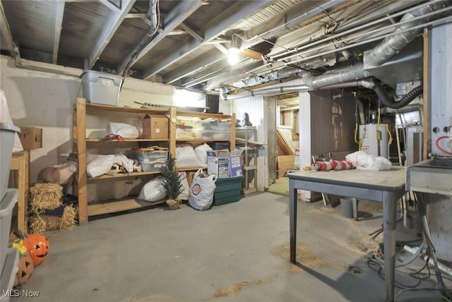 1304 Foster Ave, Cambridge, OH 43725 - storage area featuring gas water heater