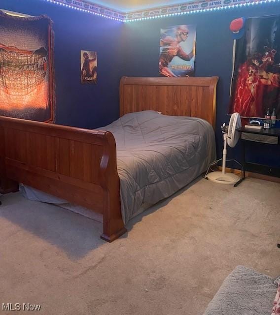 view of carpeted bedroom