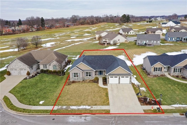 drone / aerial view featuring a residential view