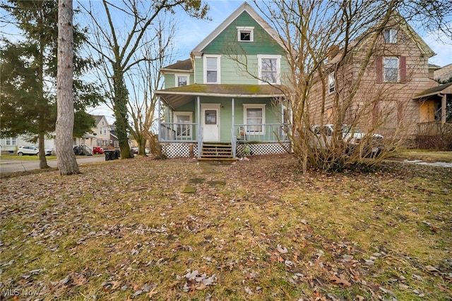 view of front of house featuring covered porch