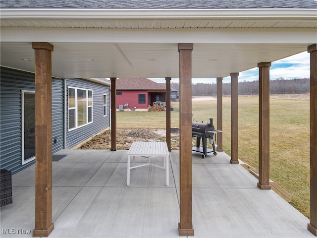 view of patio with grilling area