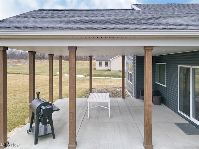 view of patio with grilling area