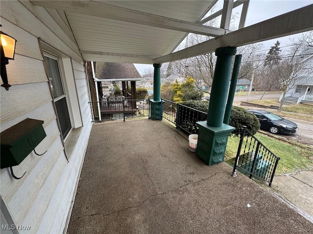 view of patio / terrace with a porch