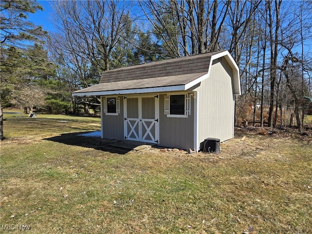 view of shed