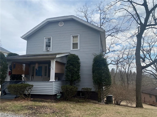 exterior space featuring a porch