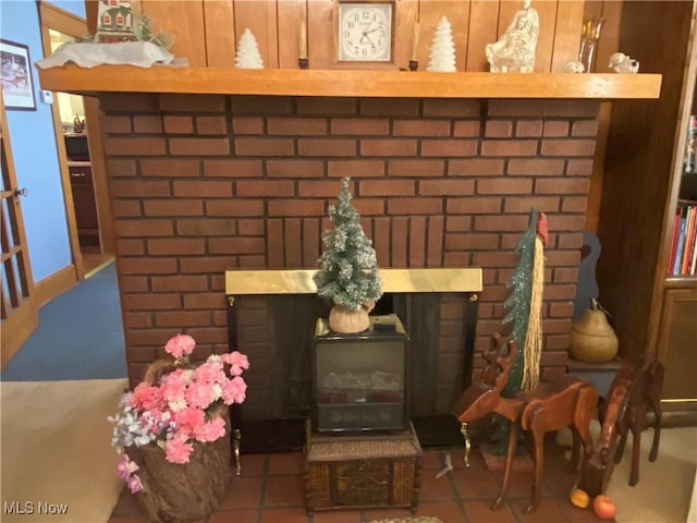 details with a fireplace