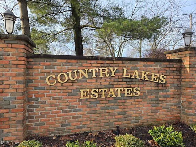 view of community sign