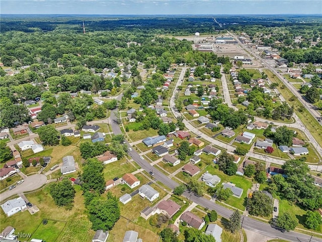 aerial view with a residential view