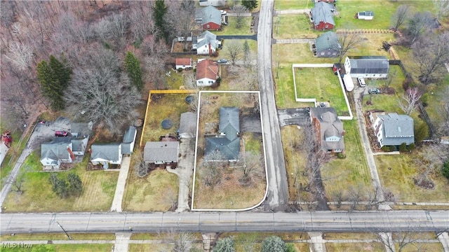 drone / aerial view with a residential view