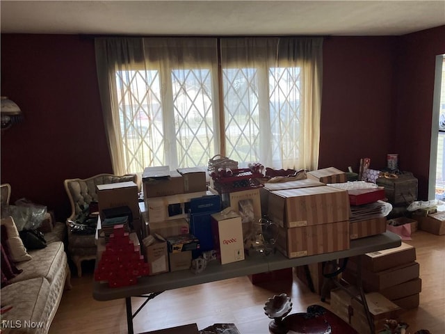 dining room with wood finished floors