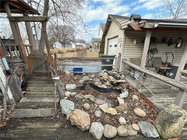 view of home's exterior with an attached garage