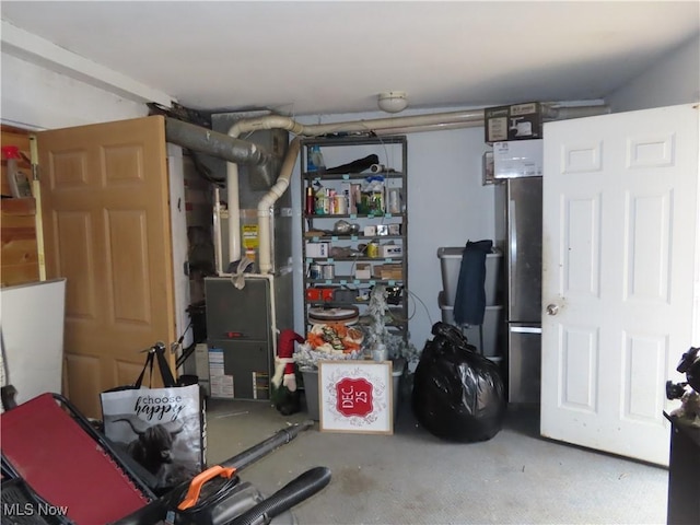 view of finished basement
