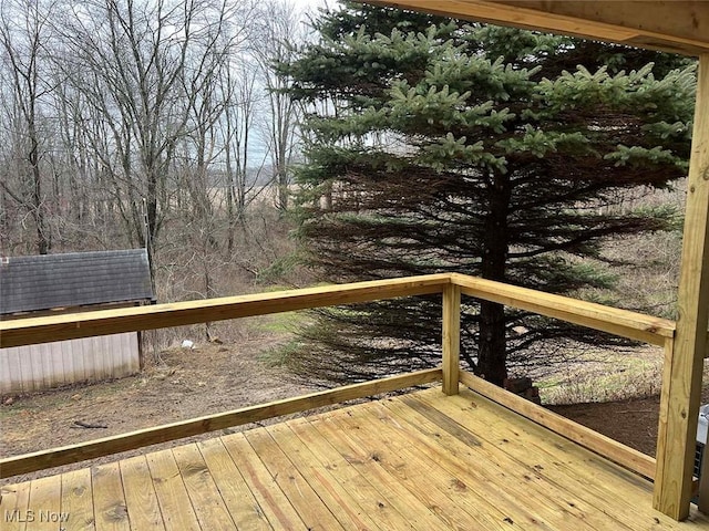 view of wooden deck