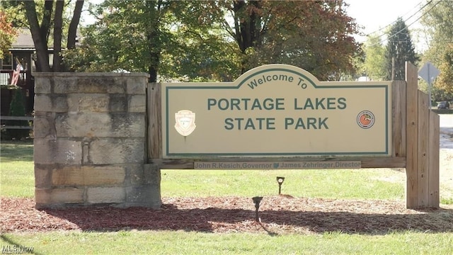 view of community sign