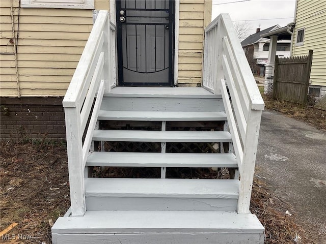 view of stairs