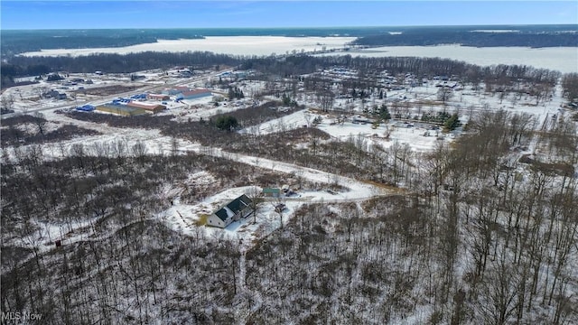 view of snowy aerial view