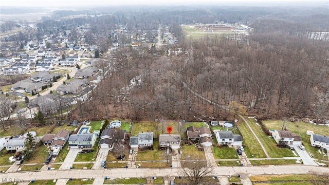 bird's eye view featuring a residential view