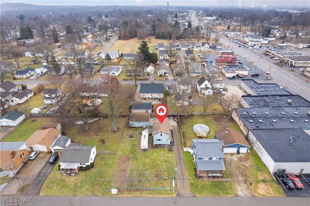 aerial view featuring a residential view