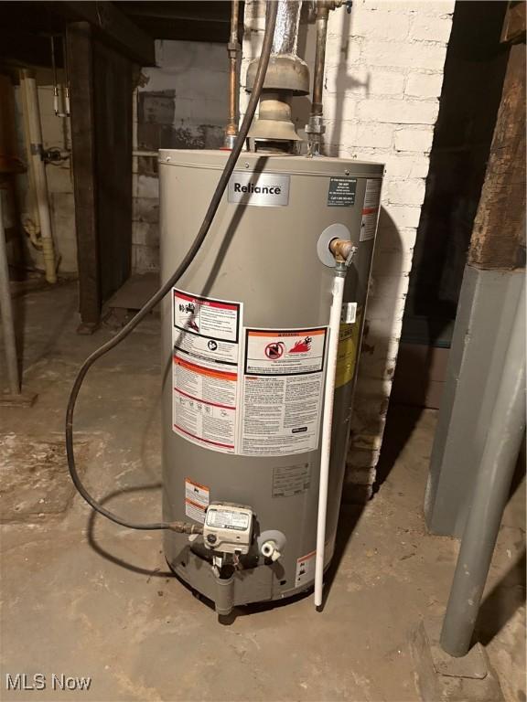 utilities featuring gas water heater