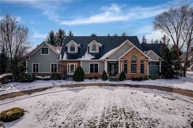 view of front of property with french doors