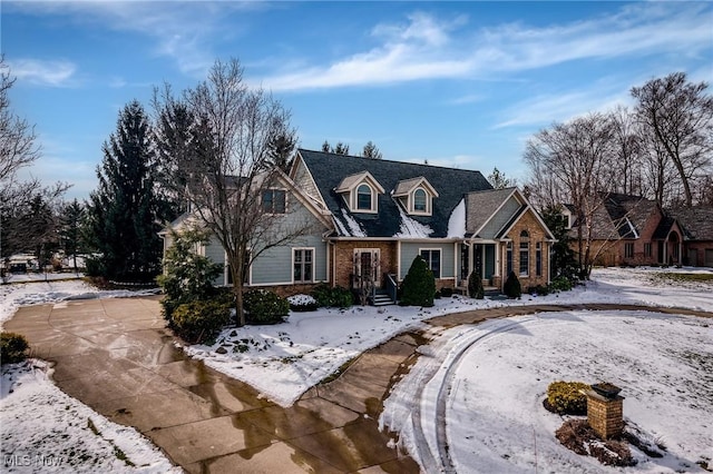 view of front of property with brick siding