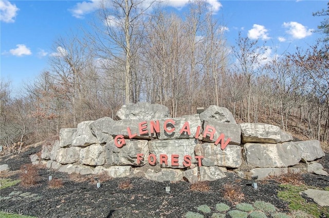 view of community sign