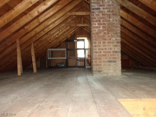 view of attic